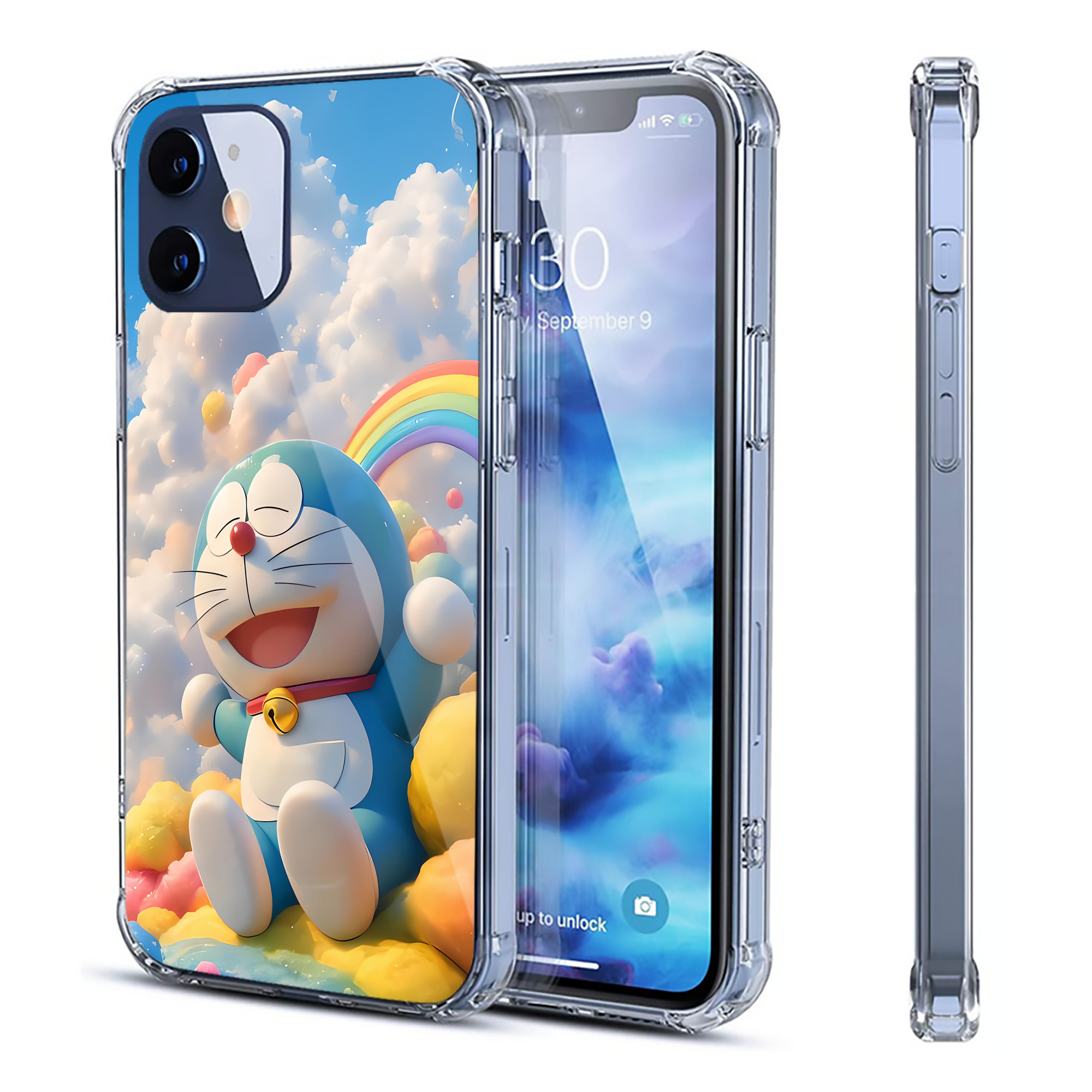 （画像用） ドラえもん Doraemon 【iPhone 12シリーズ対応】透明スマホケース（クリアソフトケース）